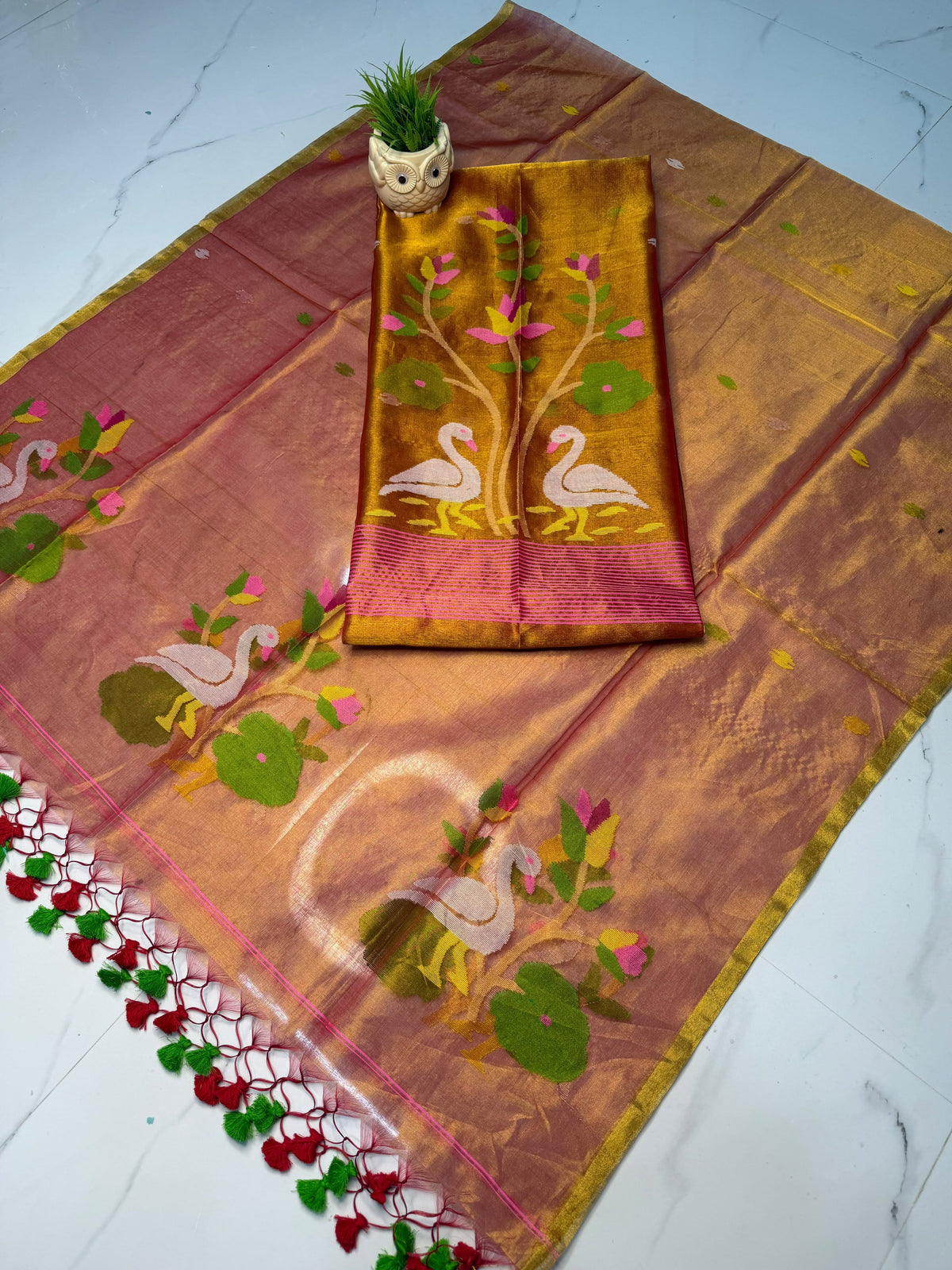 Sukh – Tissue Needle Jamdani Suit with Royal Sheen | Rihyaaz Fashions