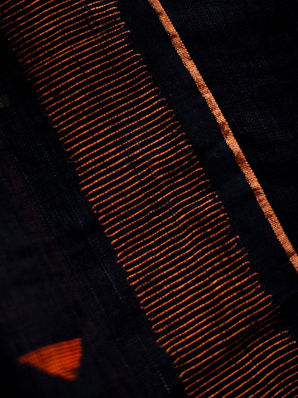 Pyramid Jayshree Linen Jamdani Suits – Premium 120 Count Weave with Contrast Colours & Zari Border