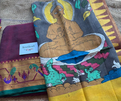 Exclusive Narayanpet Silk Kurta with Pen Kalamkari Dupatta