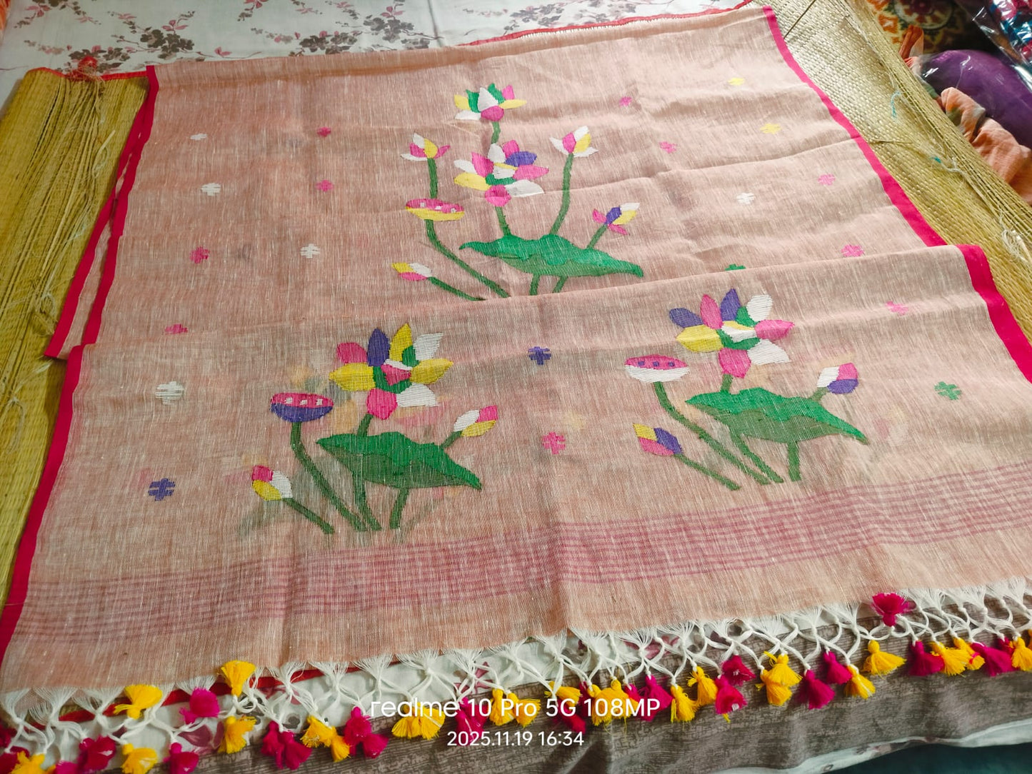 Gomti Linen by Linen Jayshree Lotus-Weaved Jamdani Suits | Premium Handwoven Collection