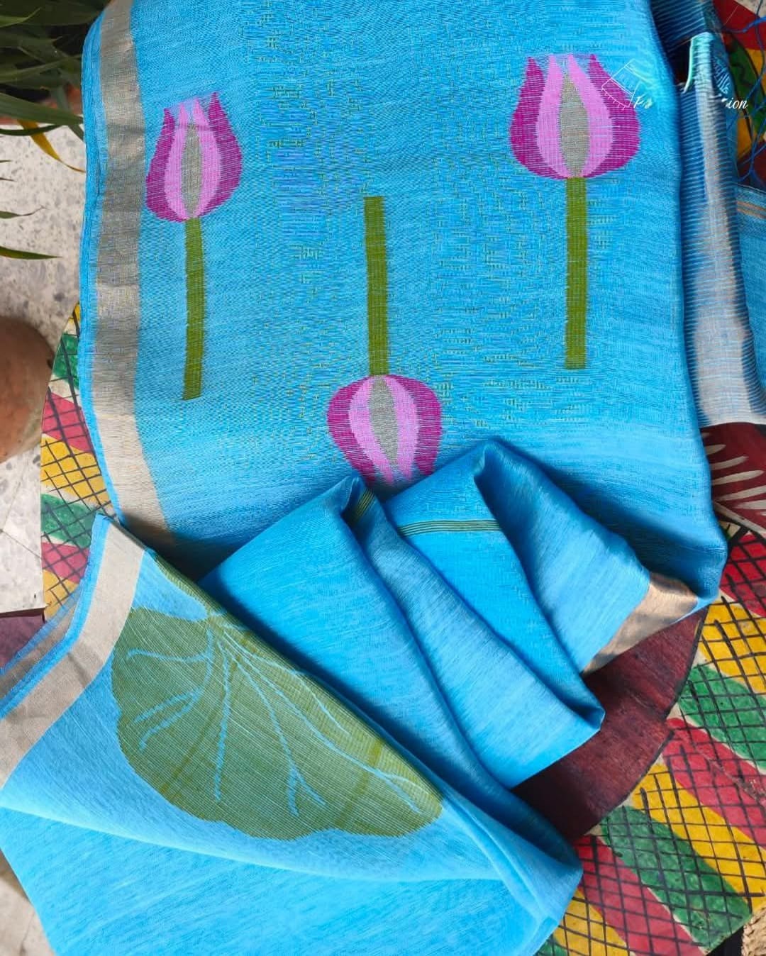 Bibha – Pichwai Concept Linen Tussar Saree