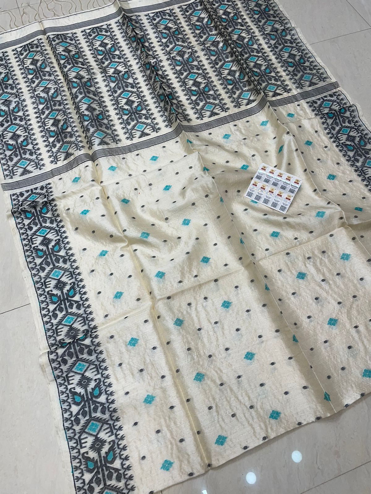 Tarang Pure Gachhi Handloom Tossor Jamdani Saree