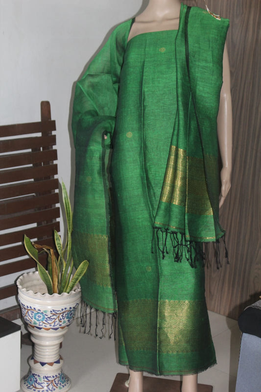 𝓚𝓪𝓿𝓮𝓻𝓲 – Tissue Linen Jayshree 84 Count Madurai Skirt Border Suits