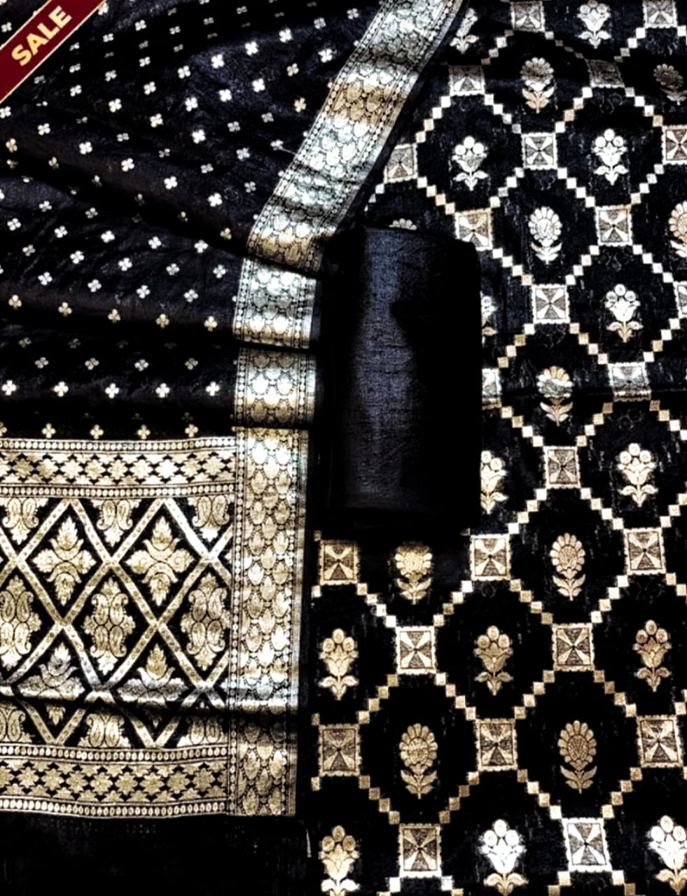 Exclusive Banarasi Unstitched Salwar Kameez with Dupatta