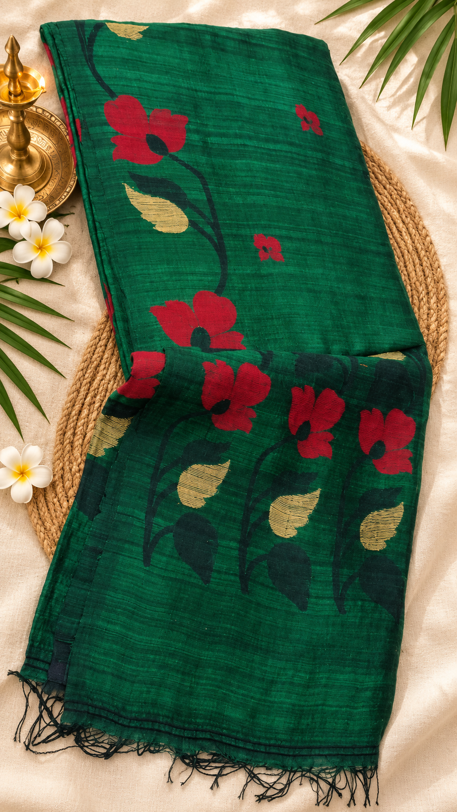 🌸Bokul | Pure Matka Tussar Jamdani Saree | Rihyaaz