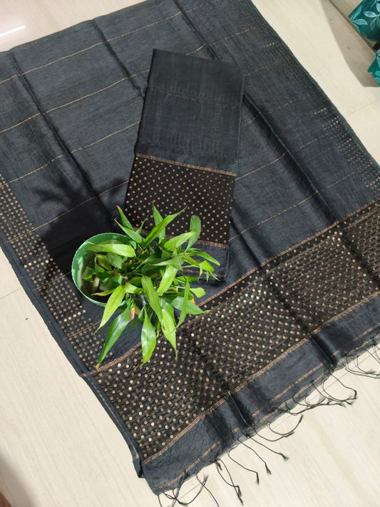 Bansuri – Pure Resham/Linen Sequin Handmade Designer Suit