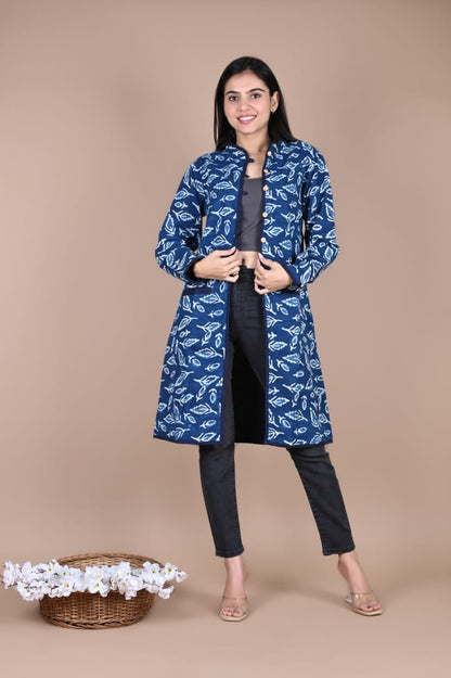 Bagru Hand Block Printed Cotton 2-Layer Winter Jacket – Premium Winter Essentials