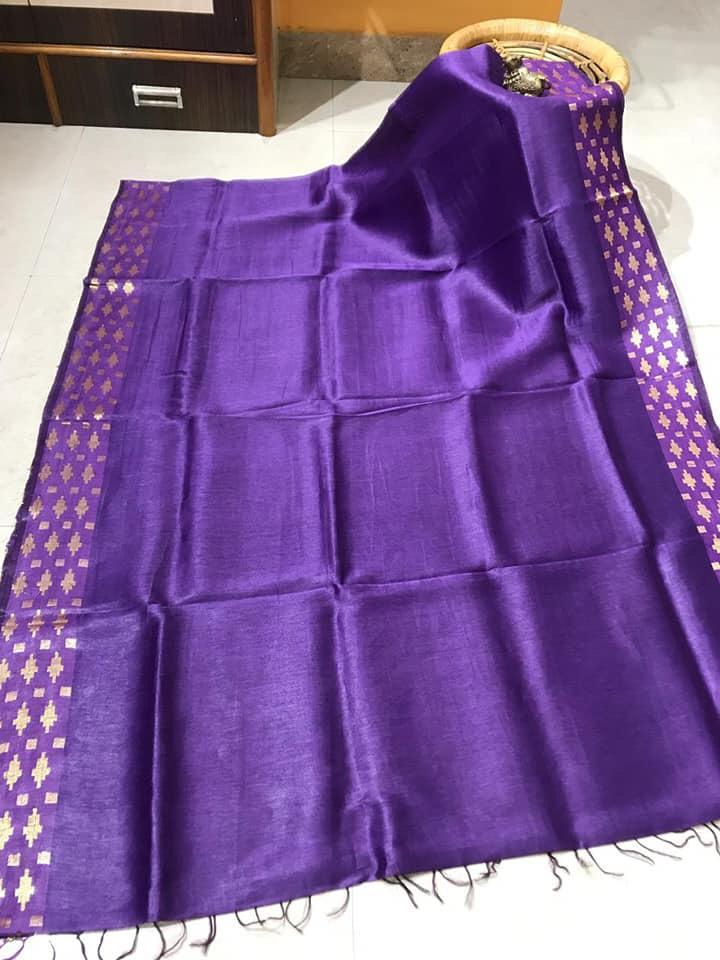 Keyalata – Pure Silk Linen Double Silander Design Saree