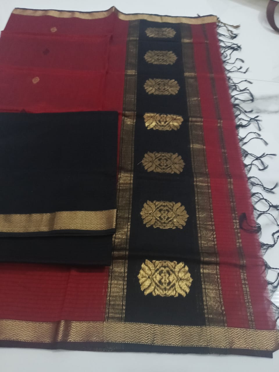 Maheshwari Silk Top & Dupatta – Handwoven Elegance | Pure Traditional Maheshwari Silk