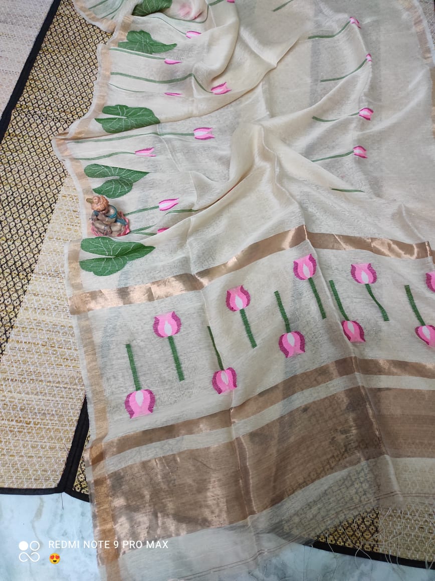 Bibha – Pichwai Concept Linen Tussar Saree
