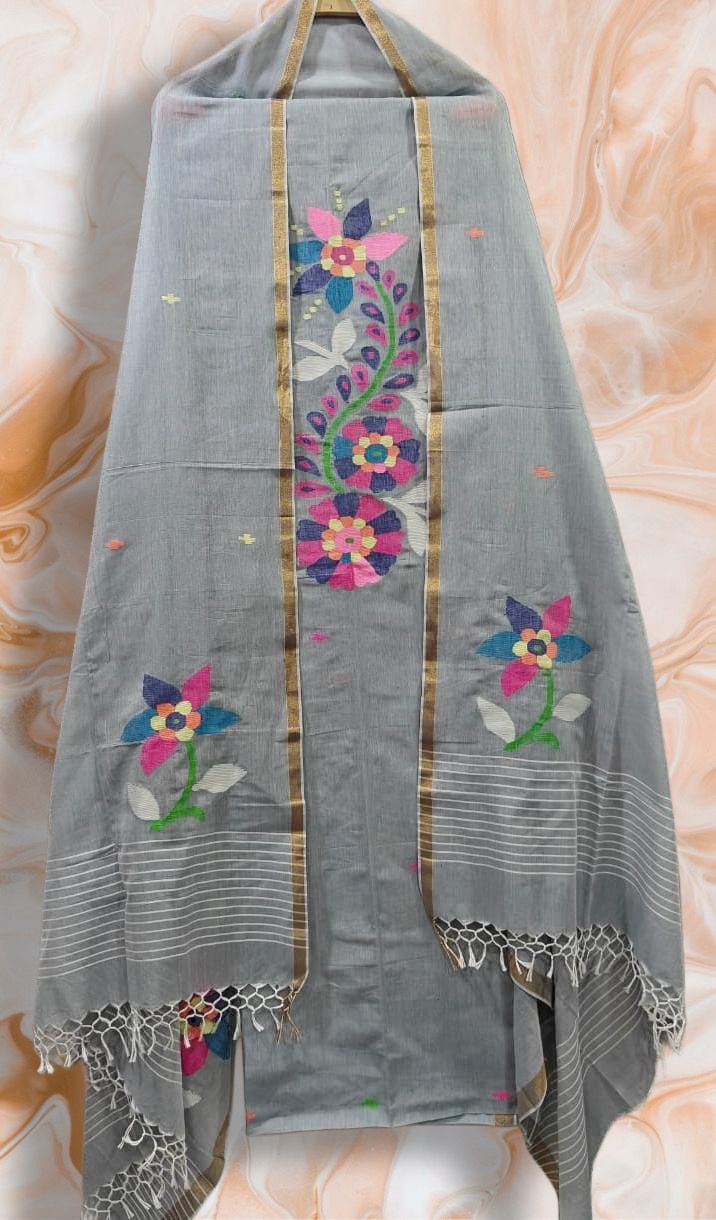 Garland – Mul Cotton Premium Needle Jamdani Suits