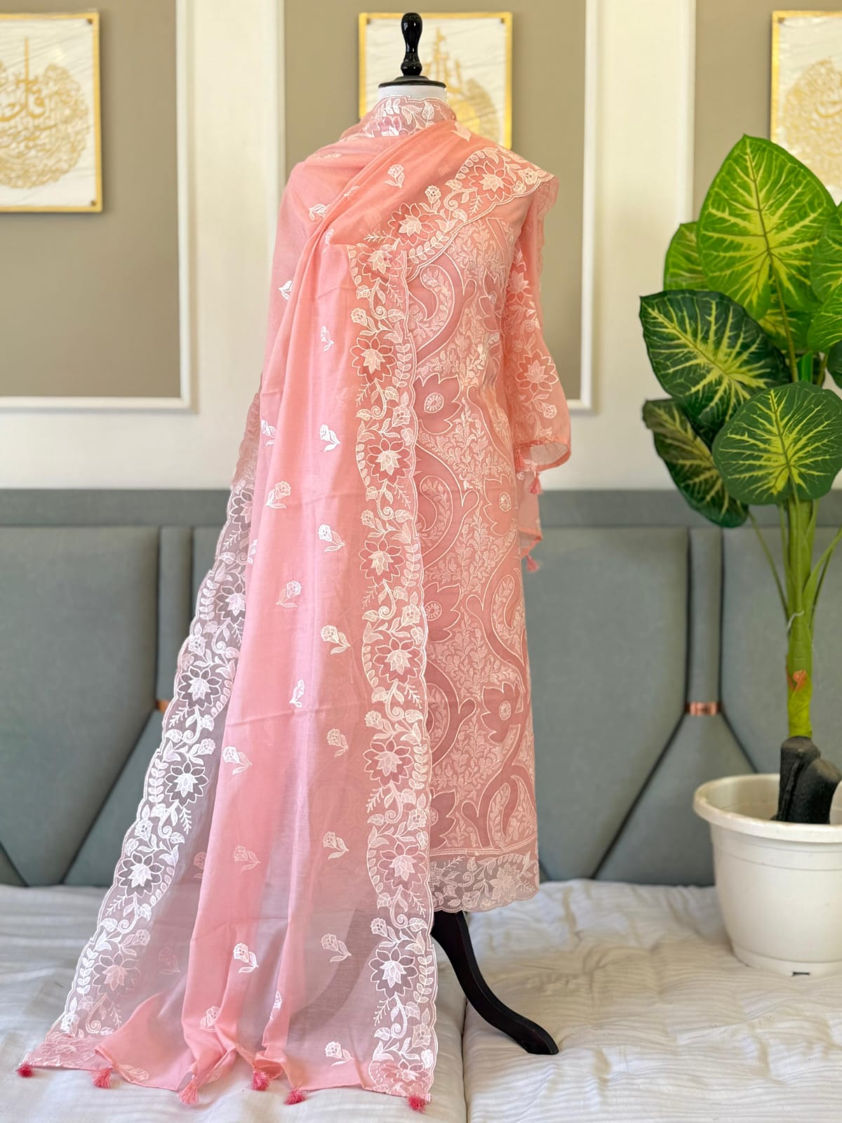 Exclusive Banarasi Mal Chanderi Embroidery Suit Set | Premium Unstitched Ethnic Wear by Rihyaaz