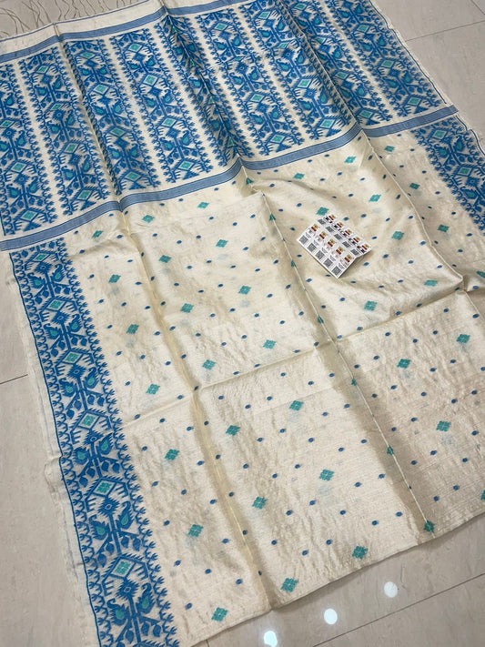 Tarang Pure Gachhi Handloom Tossor Jamdani Saree