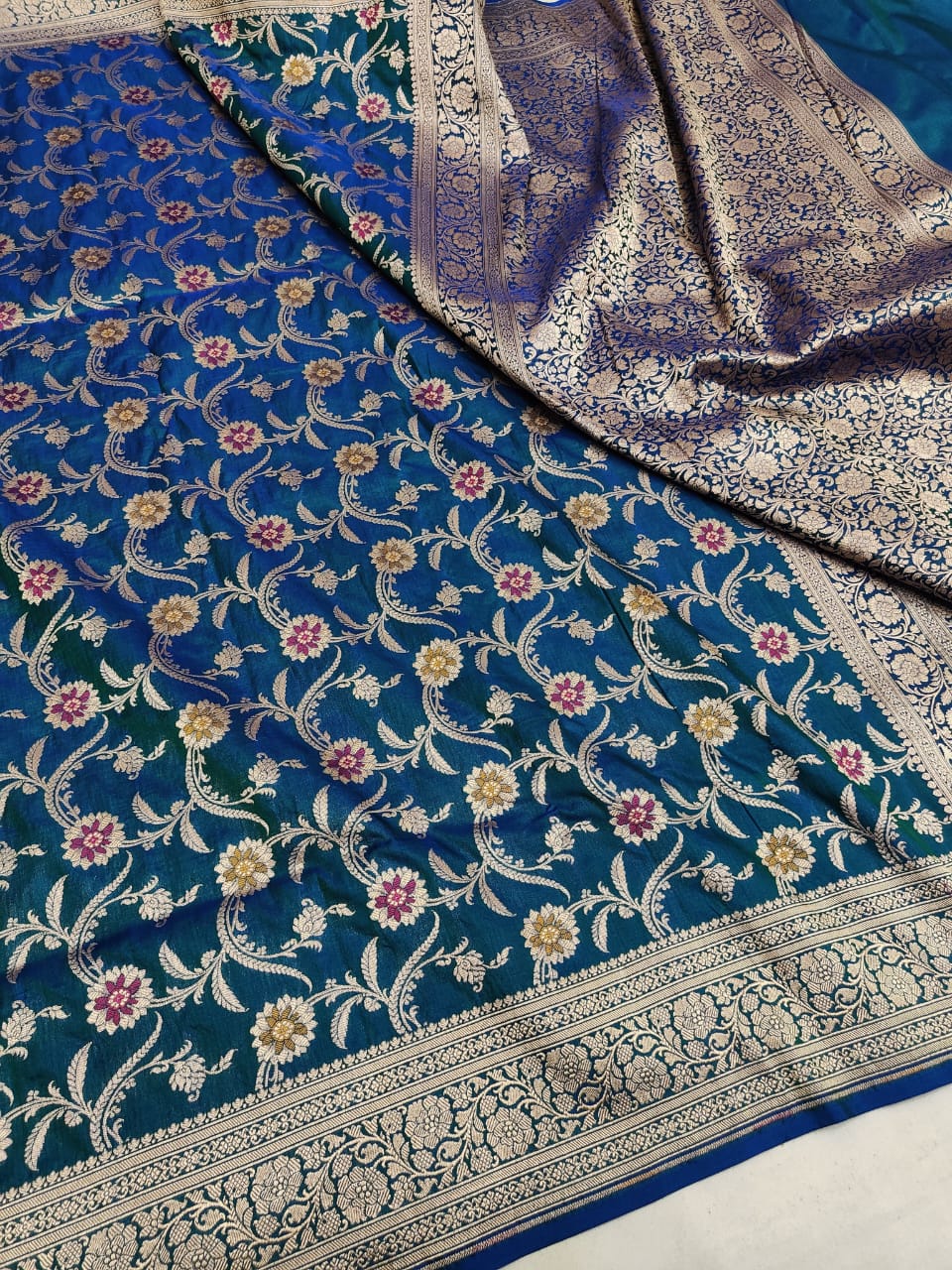 Pure Kattan Minakari Design Saree – Elegance Handcrafted in Tradition