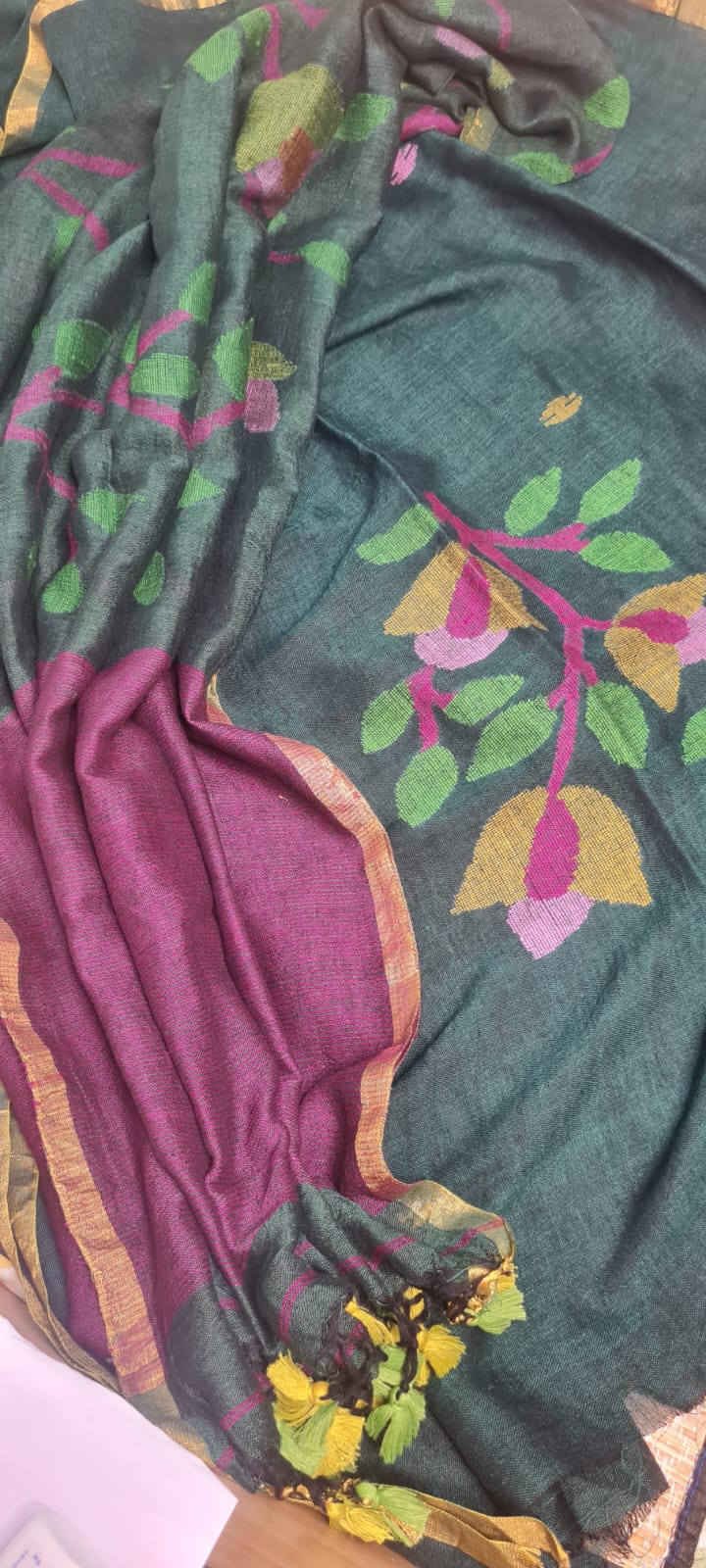 Surili All Over Weaved Linen Suit for Women | Elegant Ethnic Linen Wear
