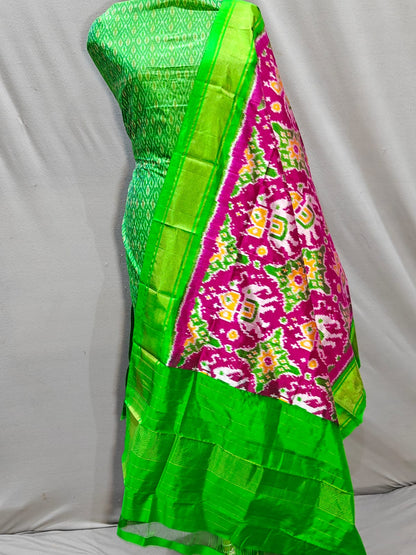 ✨ 𝓢𝓲𝓶𝓪𝔂𝓪-Gorgeous Pure Silk Patola Dupatta with Single Ikat Top ✨