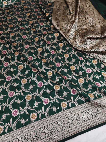 Pure Kattan Minakari Design Saree – Elegance Handcrafted in Tradition