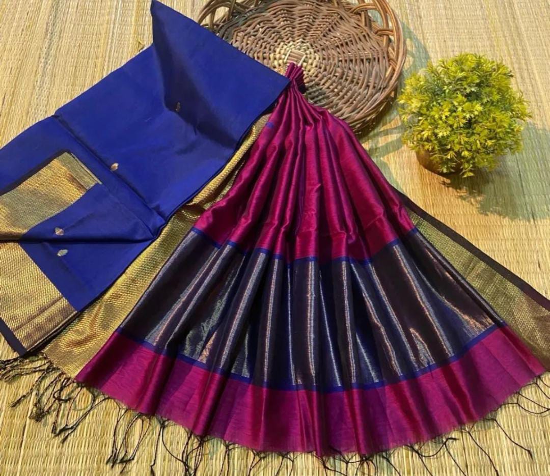 Roop Silk Maheshwari Suits – Premium Handwoven Top & 2.5m Dupatta | Elegant Ethnic Wear