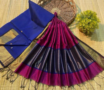 Roop Silk Maheshwari Suits – Premium Handwoven Top & 2.5m Dupatta | Elegant Ethnic Wear