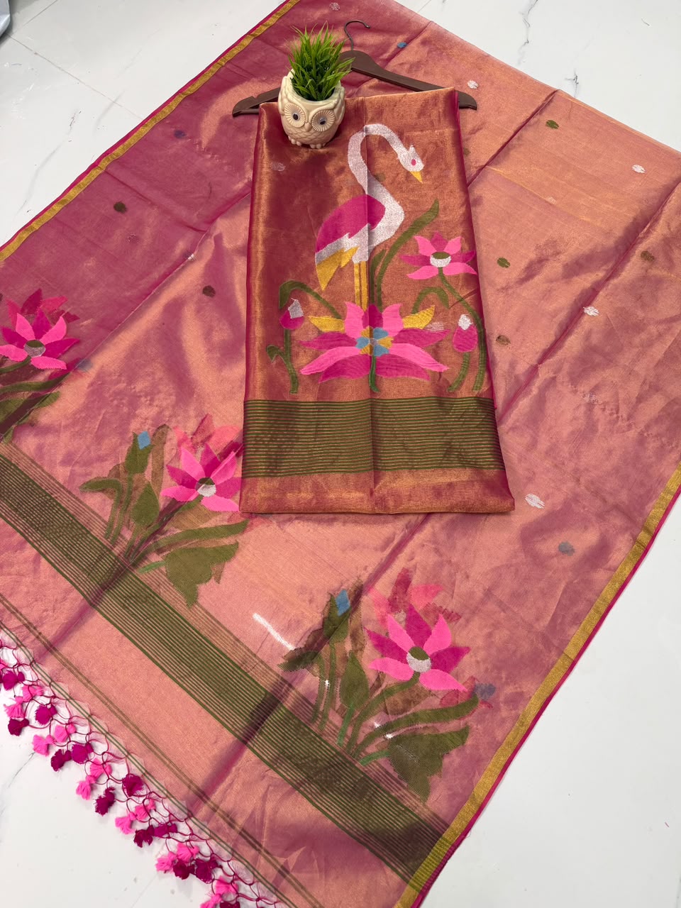 Stork – Premium Tissue Needle-Weaved Jamdani Suit | Rihyaaz Fashions
