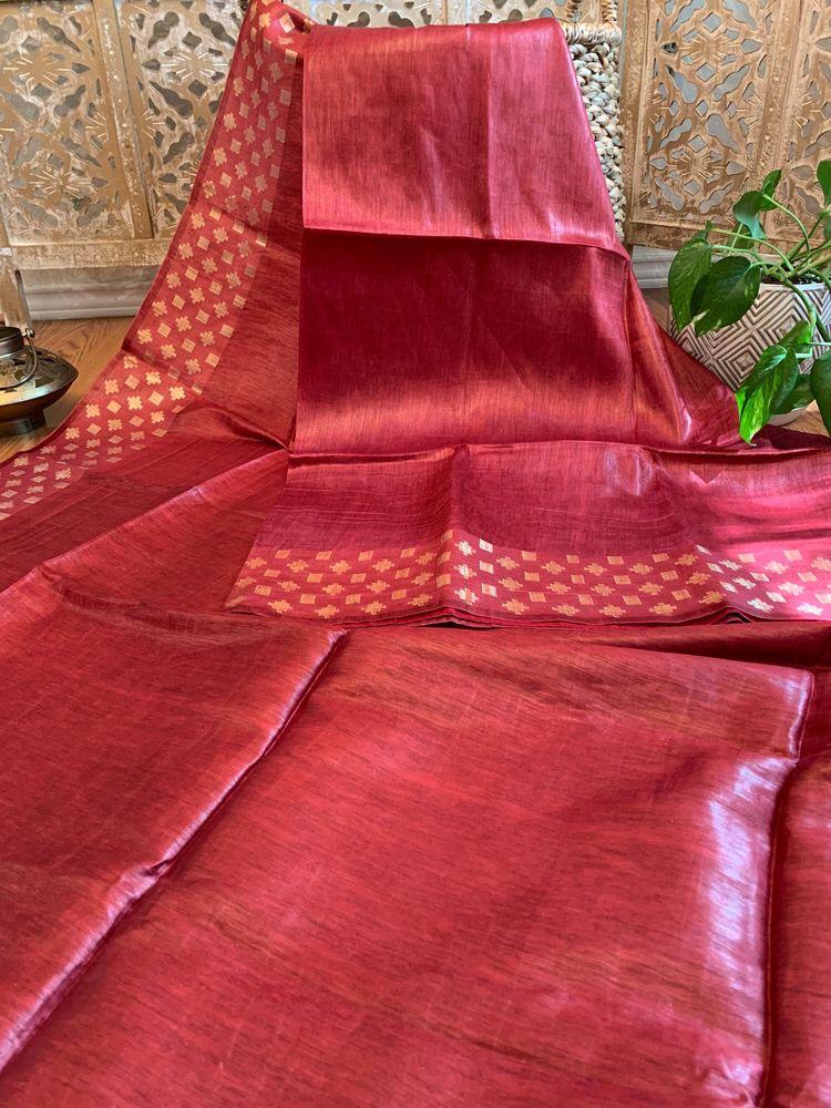 Keyalata – Pure Silk Linen Double Silander Design Saree