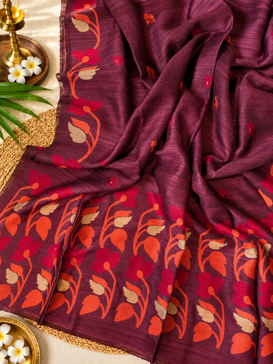 🌸Bokul | Pure Matka Tussar Jamdani Saree | Rihyaaz