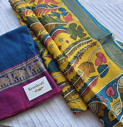 Exclusive Narayanpet Silk Kurta with Pen Kalamkari Dupatta