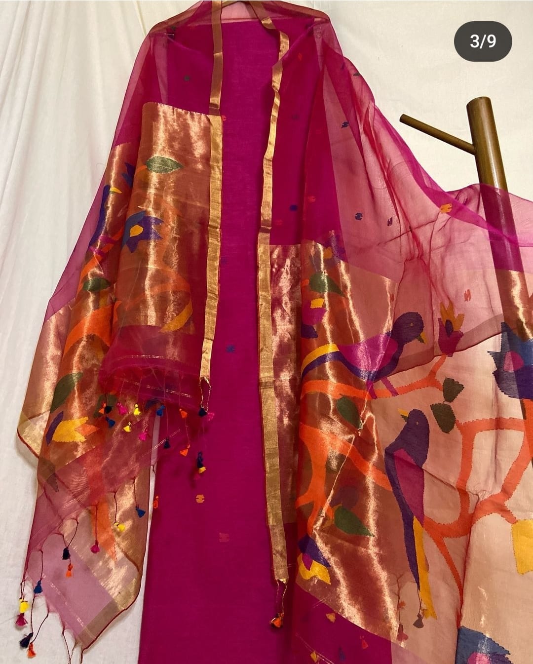 Muniya – The Resham Silk Tissue Paithani Palla Suits