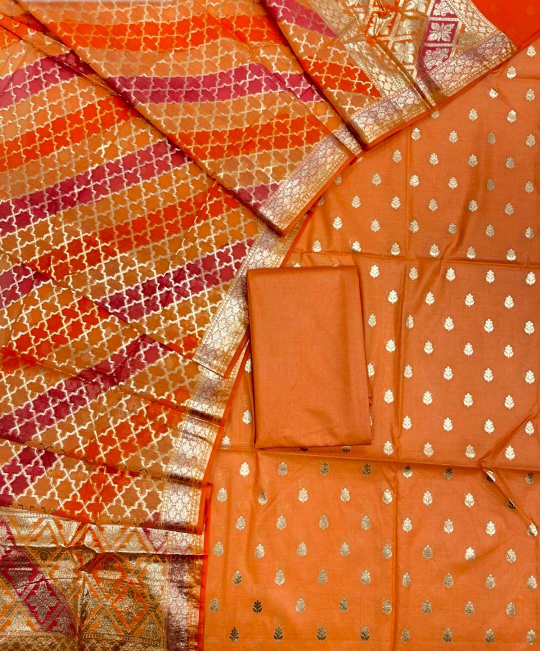 Nazifa – The Rangkaut Dupatta Chinon Benarasi Suit