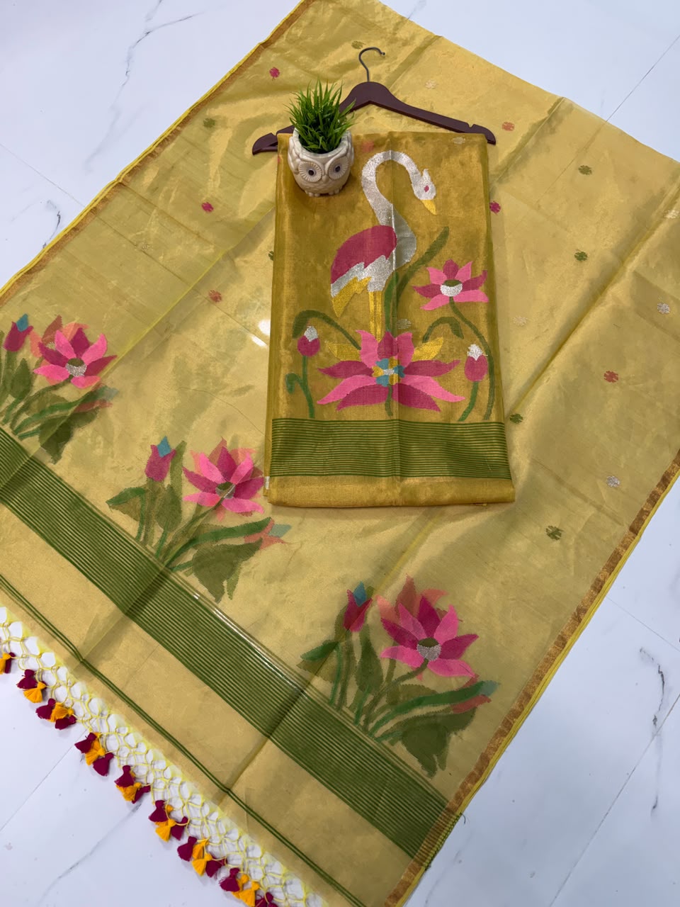 Stork – Premium Tissue Needle-Weaved Jamdani Suit | Rihyaaz Fashions