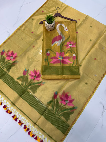 Stork – Premium Tissue Needle-Weaved Jamdani Suit | Rihyaaz Fashions