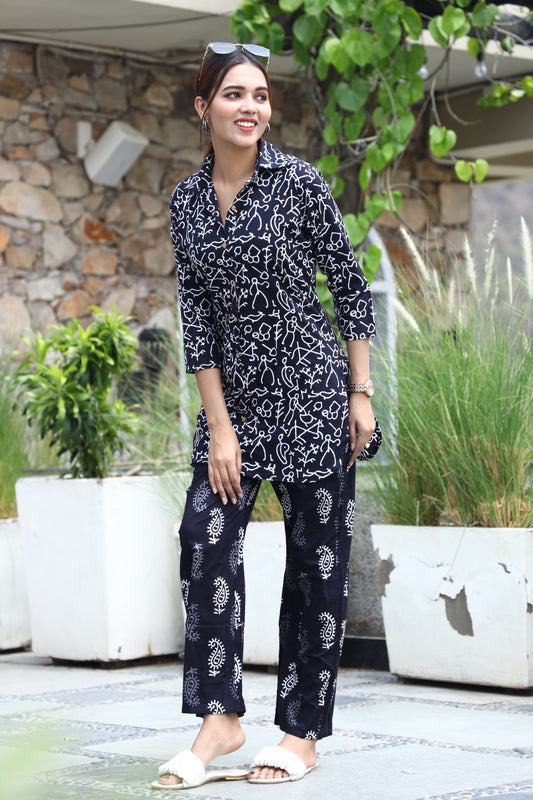 New Hand Block Printed Pure Cotton Women’s Co-Ord Set
