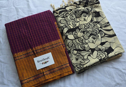 Exclusive Narayanpet Silk Kurta with Pen Kalamkari Dupatta