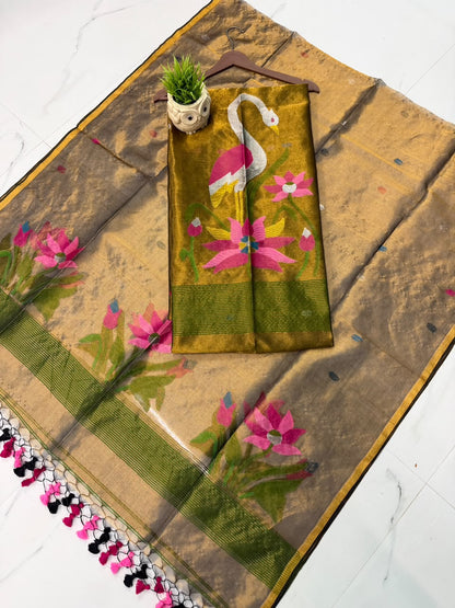 Stork – Premium Tissue Needle-Weaved Jamdani Suit | Rihyaaz Fashions