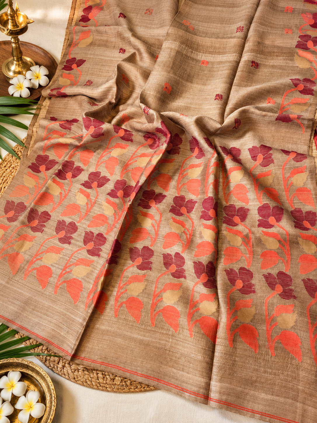 🌸Bokul | Pure Matka Tussar Jamdani Saree | Rihyaaz