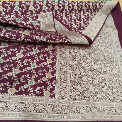 Pure Kattan Minakari Design Saree – Elegance Handcrafted in Tradition