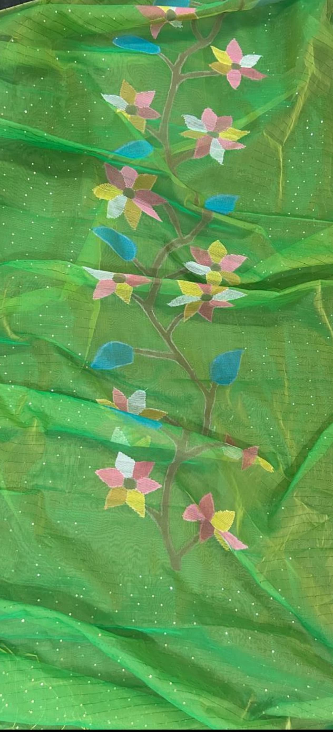 Ushashi – The Sequin Detailed Floral Weaved Saree