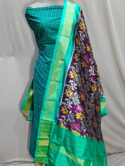 ✨ 𝓢𝓲𝓶𝓪𝔂𝓪-Gorgeous Pure Silk Patola Dupatta with Single Ikat Top ✨