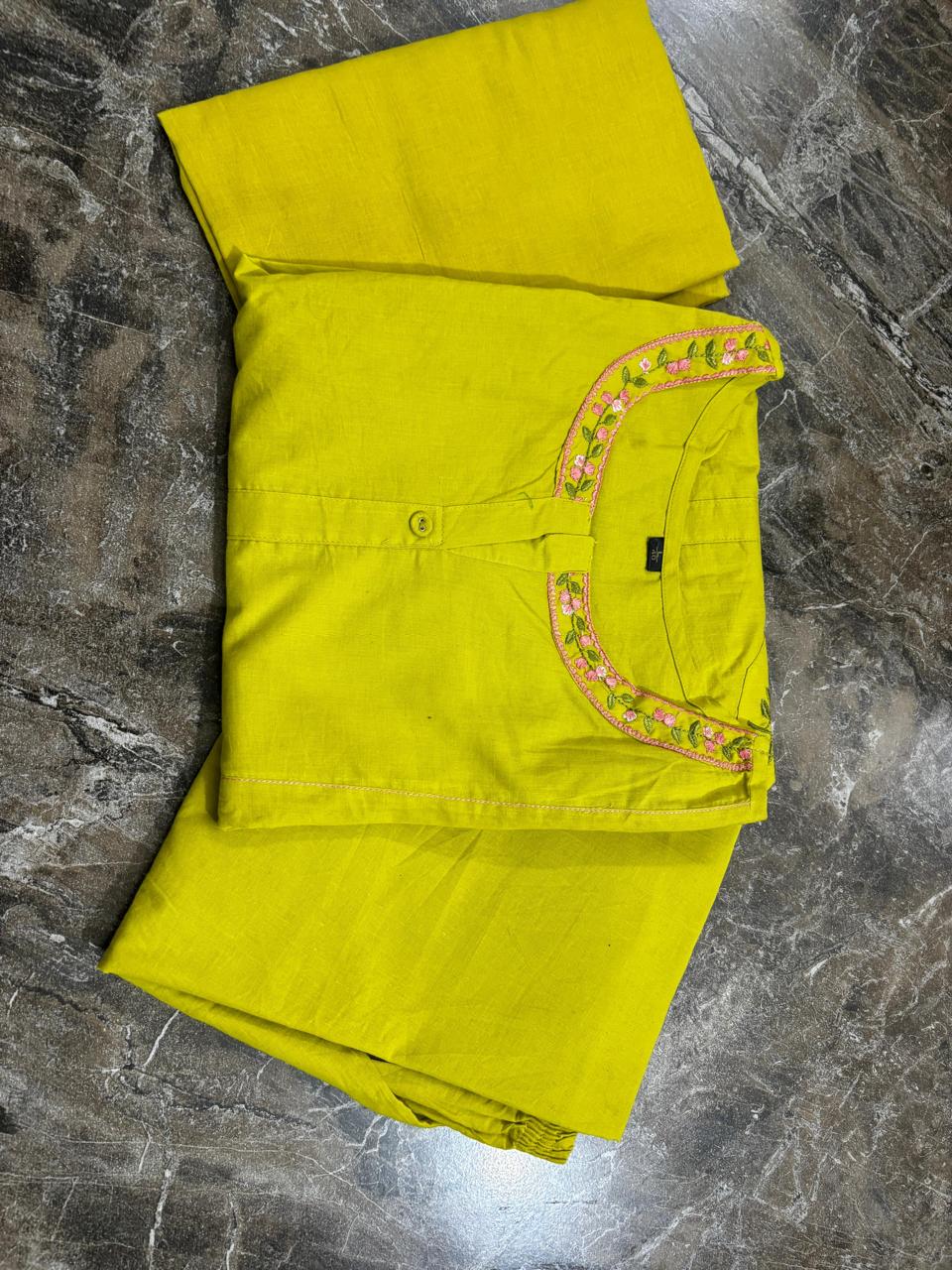 Kaavya – Elegant Flair Straight Kurta Set | Cotton Pant & Malmal Dupatta | Premium Embroidered Suit Set