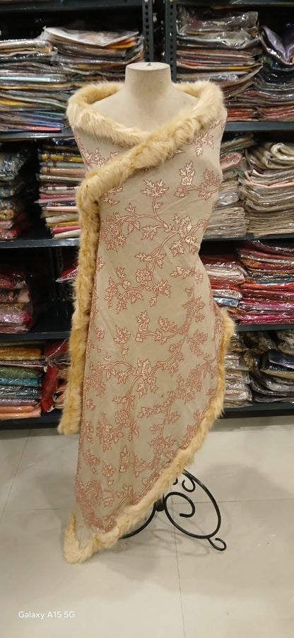 Luxury Kani Stole with Four-Side Fur