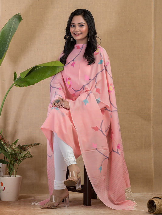 Sukumari – 120 Count Mul Cotton All-Over Weaved Dupatta Suits