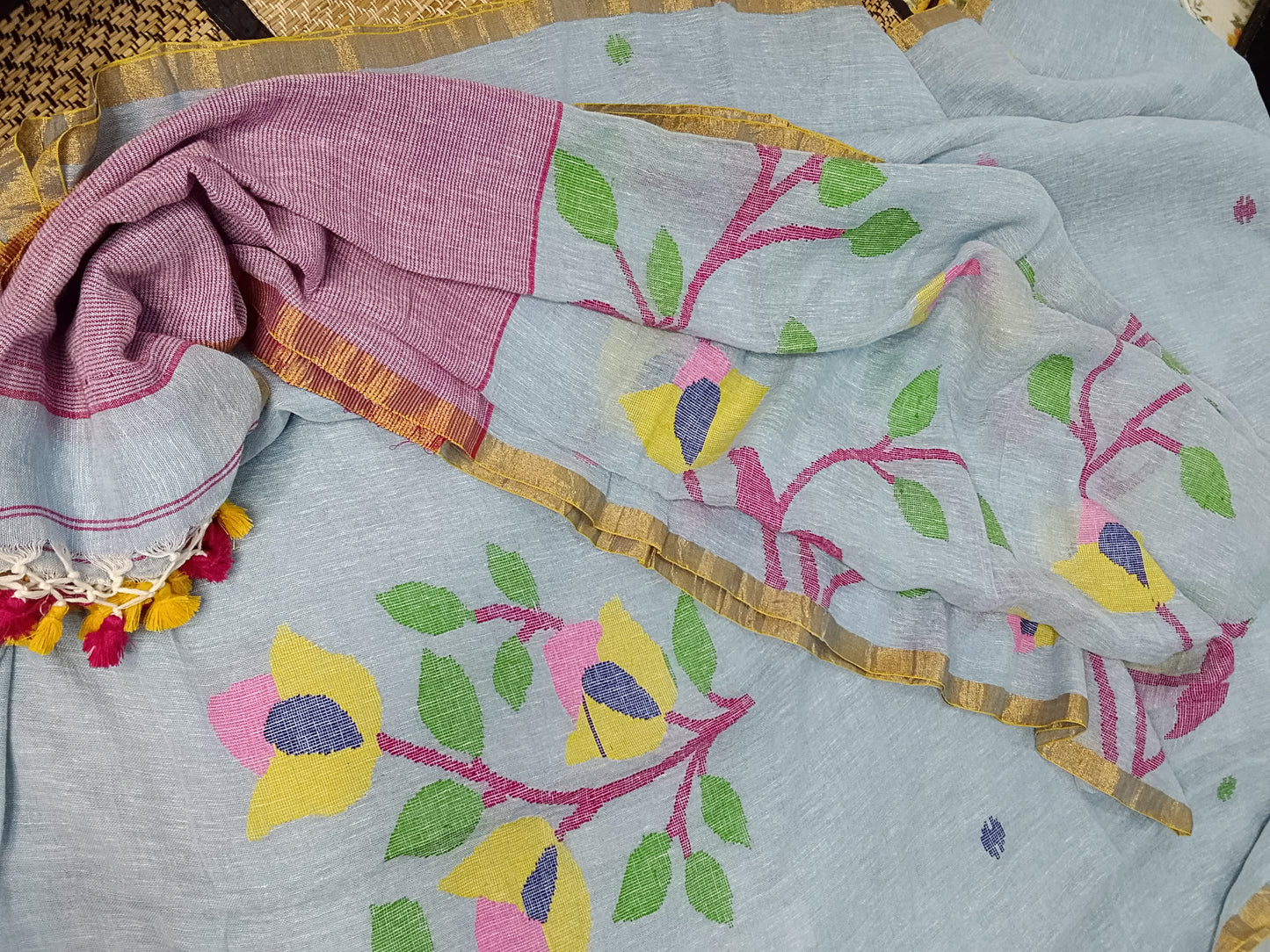 Surili All Over Weaved Linen Suit for Women | Elegant Ethnic Linen Wear