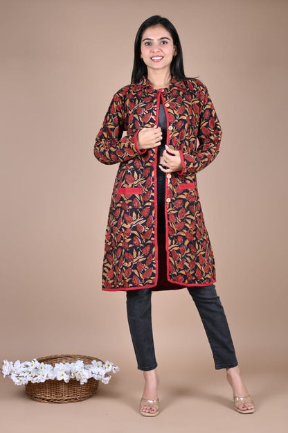 Bagru Hand Block Printed Cotton 2-Layer Winter Jacket – Premium Winter Essentials