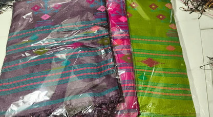 Swarnim Paithani Bengal Tussar saree with intricate Jamdani weaving and running blouse piece by Rihyaaz Fashions.