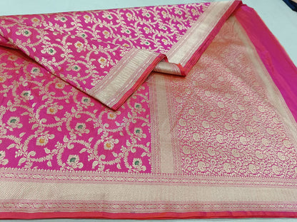 Pure Kattan Minakari Design Saree – Elegance Handcrafted in Tradition