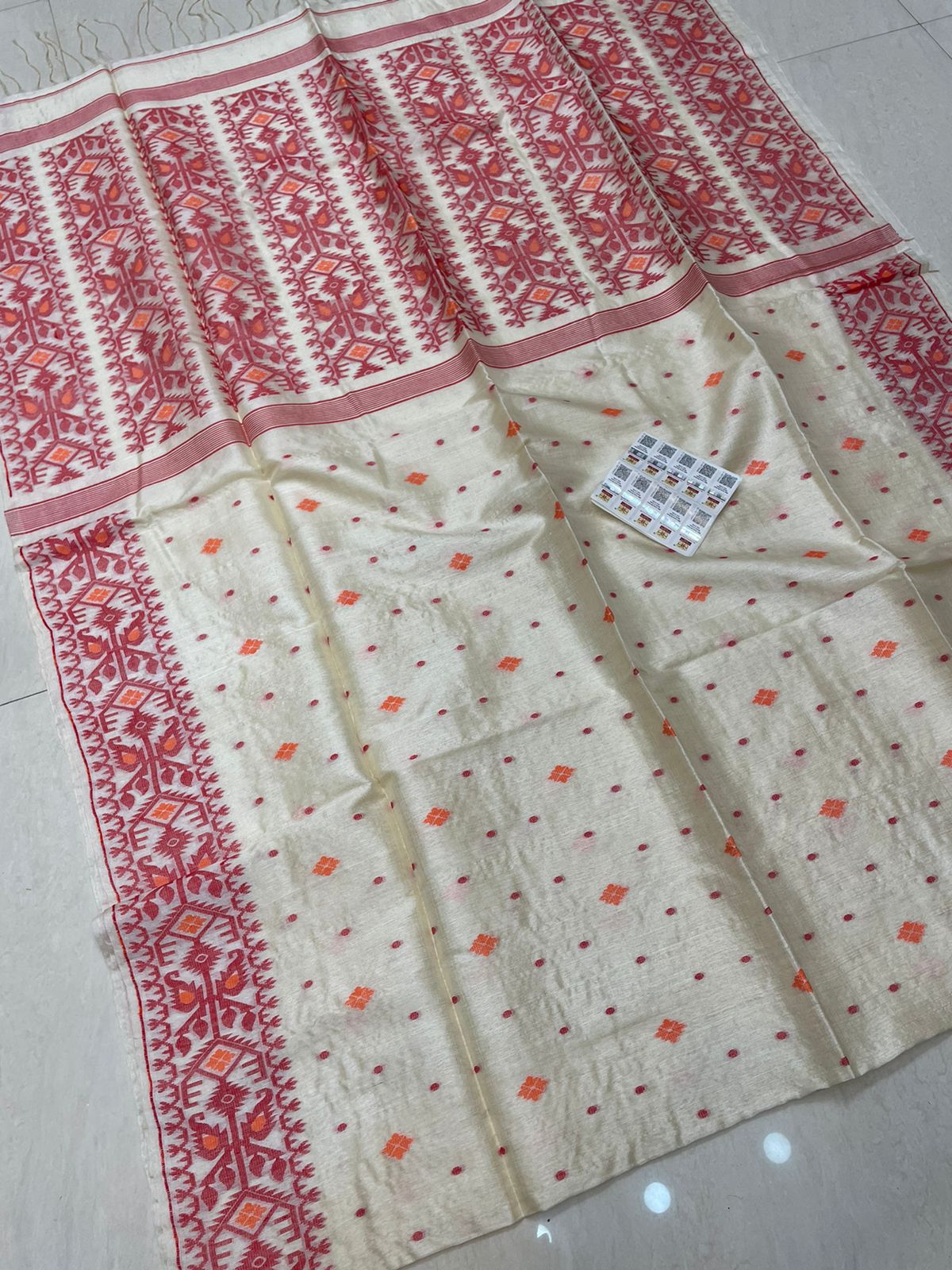 Tarang Pure Gachhi Handloom Tossor Jamdani Saree