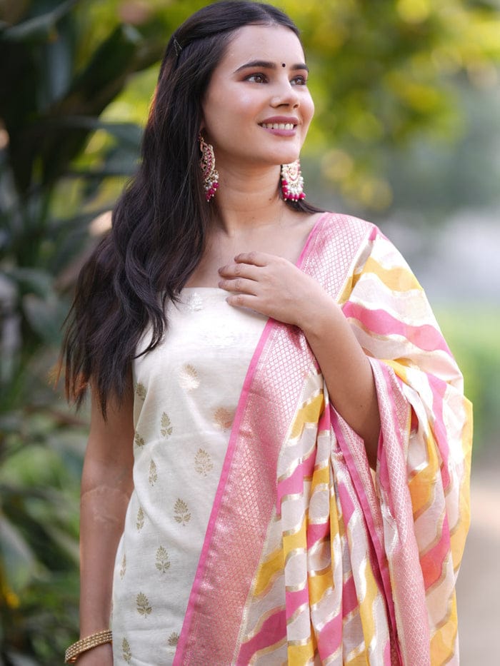 *🦋Exclusive Banarasi Unstitched Salwar kameez with Dupatta🦋*