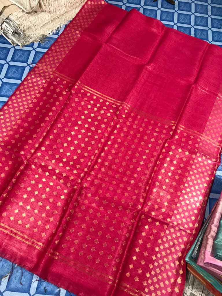 Keyalata – Pure Silk Linen Double Silander Design Saree
