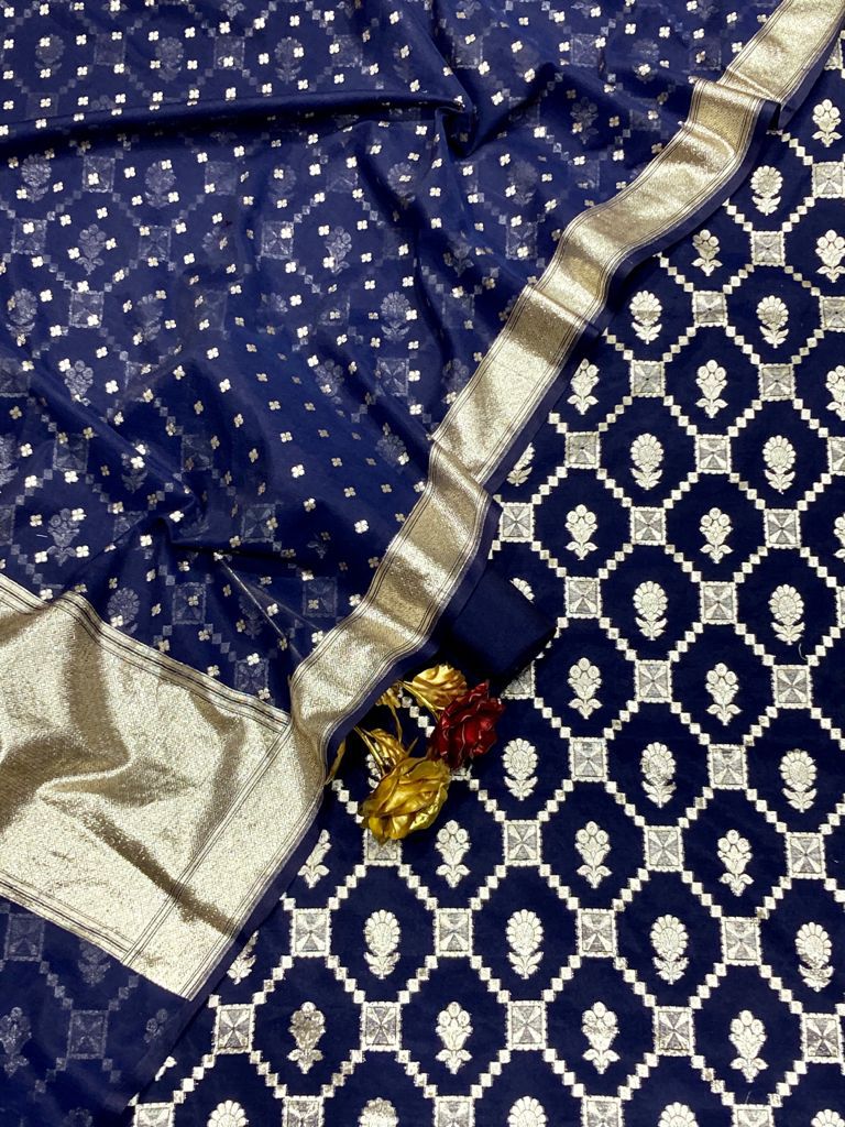 Exclusive Banarasi Unstitched Salwar Kameez with Dupatta
