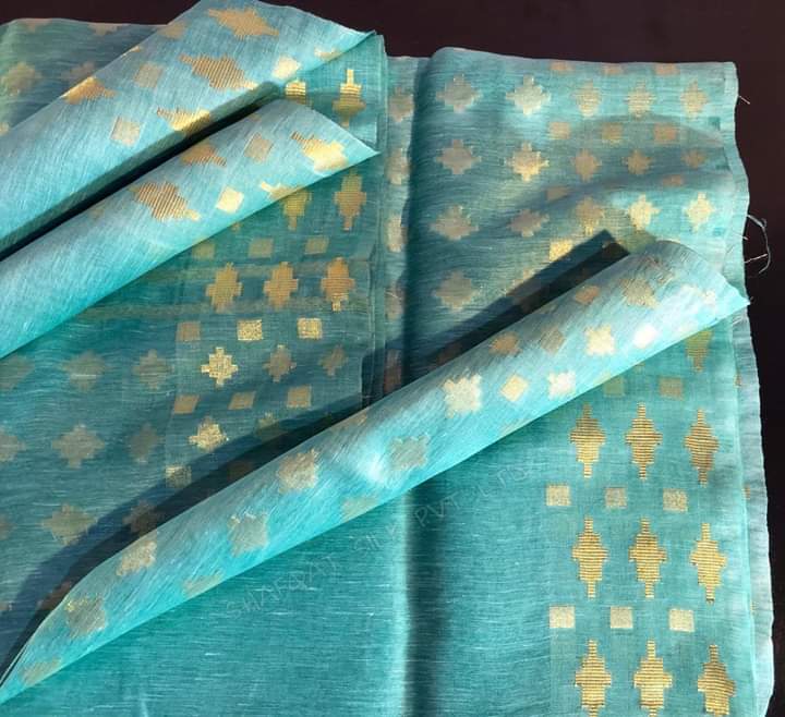Keyalata – Pure Silk Linen Double Silander Design Saree